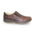 Brown - Back - Grisport Mens Melrose Waxy Leather Walking Shoes