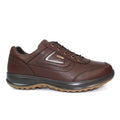 Brown - Back - Grisport Mens Airwalker Leather Walking Shoes
