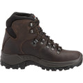 Brown - Back - Grisport Childrens-Kids Everest Waxy Leather Walking Boots