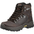 Brown - Front - Grisport Childrens-Kids Everest Waxy Leather Walking Boots