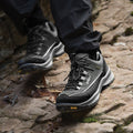 Black - Close up - Grisport Mens Latitude Suede Walking Shoes