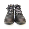 Brown-Grey - Close up - Grisport Mens Kratos-Hi Waxy Leather Walking Shoes