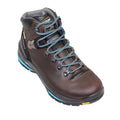 Brown-Black - Front - Grisport Womens-Ladies Glide Waxy Leather Walking Boots