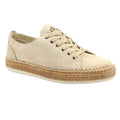 Beige - Front - Lazy Dogz Womens-Ladies Maddison Suede Trainers