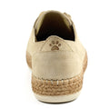 Beige - Side - Lazy Dogz Womens-Ladies Maddison Suede Trainers