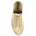 Beige - Pack Shot - Lazy Dogz Womens-Ladies Maddison Suede Trainers