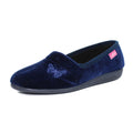 Navy - Pack Shot - Lunar Womens-Ladies Butterfly Slippers