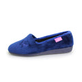Navy - Back - Lunar Womens-Ladies Butterfly Slippers