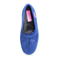 Navy - Side - Lunar Womens-Ladies Butterfly Slippers