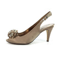 Taupe - Side - Lunar Womens-Ladies Sabrina Corsage Court Shoes