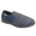 Navy - Front - Goodyear Mens Harrison Tweed Slippers