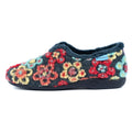 Blue-Red-Yellow - Side - Lunar Womens-Ladies Hippy Flower Slippers