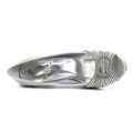Light Grey - Lifestyle - Lunar Womens-Ladies Sienna Diamante Court Shoes