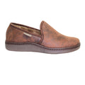Brown - Back - Goodyear Mens Manor Slippers