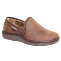 Brown - Front - Goodyear Mens Manor Slippers