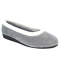 Grey - Front - Lunar Womens-Ladies Mabel Slippers