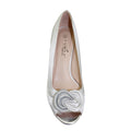 Silver - Lifestyle - Lunar Womens-Ladies Ripley Satin Court Shoes