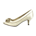 Champagne - Side - Lunar Womens-Ladies Ripley Satin Court Shoes