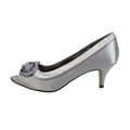 Grey - Lifestyle - Lunar Womens-Ladies Ripley Satin Court Shoes