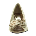Champagne - Close up - Lunar Womens-Ladies Ripley Satin Court Shoes
