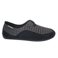 Navy - Side - Goodyear Mens Future Quilted Slippers
