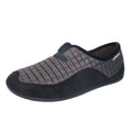 Navy - Pack Shot - Goodyear Mens Future Quilted Slippers