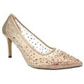 Rose Gold - Front - Lunar Womens-Ladies Argo Mesh Court Shoes