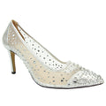 Silver - Front - Lunar Womens-Ladies Argo Mesh Court Shoes