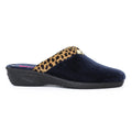 Navy - Back - Lunar Womens-Ladies Michelle Slippers