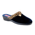 Navy - Front - Lunar Womens-Ladies Michelle Slippers