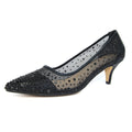 Black - Lifestyle - Lunar Womens-Ladies Alisha Faux Gemstone Court Shoes