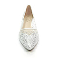 Silver - Close up - Lunar Womens-Ladies Alisha Faux Gemstone Court Shoes