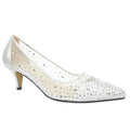 Silver - Front - Lunar Womens-Ladies Alisha Faux Gemstone Court Shoes