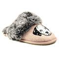 Pink - Front - Lazy Dogz Womens-Ladies Dalmation Slippers