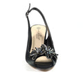Black - Side - Lunar Womens-Ladies Ankara Satin Court Shoes