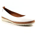 White - Side - Lunar Womens-Ladies Dove Leather Pumps