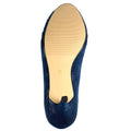 Blue - Side - Lunar Womens-Ladies Mira Diamante Peep Toe Court Shoes