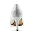 Silver - Back - Lunar Womens-Ladies Lyla Peep Toe Court Shoes