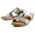 Pewter - Front - Lunar Womens-Ladies Manby Sandals