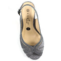 Pewter - Side - Lunar Womens-Ladies Sariyah Sling Back Court Shoes