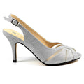 Silver - Pack Shot - Lunar Womens-Ladies Sariyah Sling Back Court Shoes
