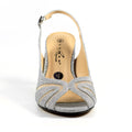 Silver - Close up - Lunar Womens-Ladies Sariyah Sling Back Court Shoes