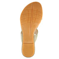 Gold - Side - Lunar Womens-Ladies Calow Leather Sandals