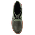 Green - Pack Shot - Lunar Womens-Ladies Claire Leather Ankle Boots