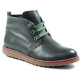 Green - Front - Lunar Womens-Ladies Claire Leather Ankle Boots