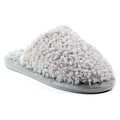 Grey - Front - Lunar Womens-Ladies Muscat Slippers