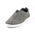 Grey - Close up - Lunar Womens-Ladies Colette Leather Slippers