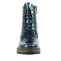 Blue - Close up - Lunar Womens-Ladies Regan Croc Ankle Boots