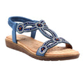 Blue - Front - Lunar Womens-Ladies Arraso Sandals