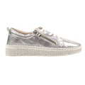 Silver - Side - Lunar Womens-Ladies Aria Leather Trainers